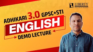 ENGLISH DEMO LECTURE | ADHIKARI 3.O GPSC+STI @LibertyCareerAcademy  #gpsc #demolecture #views