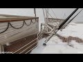 titanic in snow 4k animation