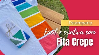 ESTAMPE CAMISETAS e PANOS DE PRATO de forma Rápida e Fácil com Fita Crepe