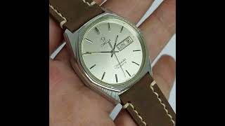 Vintage 1970 Omega Seamaster Quartz 1245 Day Date Men's Watch.