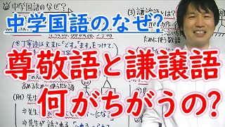 【中学国語】「尊敬語と謙譲語って何がちがうの？」