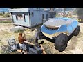 【gta5】普通の車を未来の車へ魔改造する！空飛ぶ透明な車や空飛ぶバイク、超大型のデューンバギーなどが登場！未来の車をあつめる！市民にプレゼントするトレバー！【ほぅ】