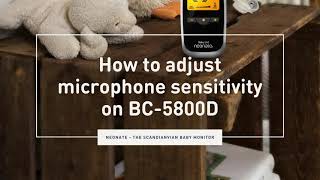 How to adjust microphone sensitivity on BC-5800D/BC-5700D