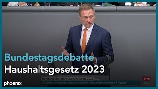 Bundestagsdebatte zum Haushaltsgesetz 2023 am 25.11.22