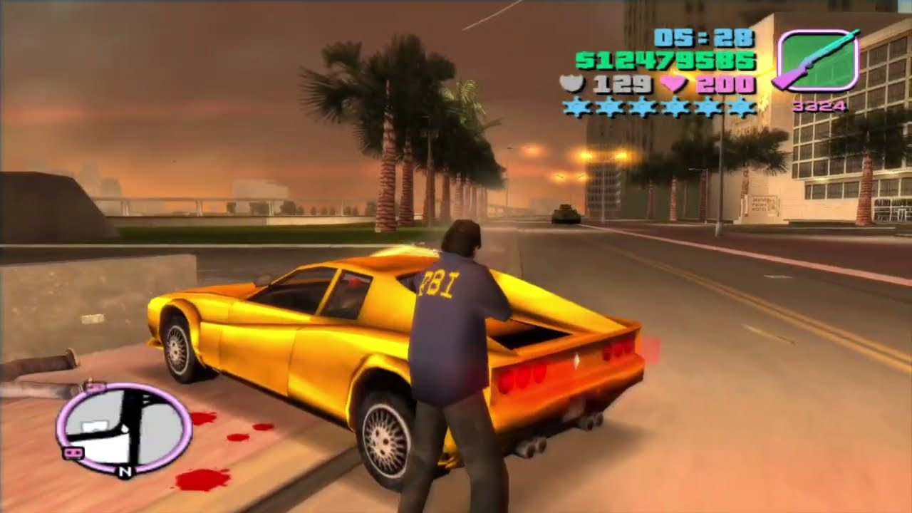 Grand Theft Auto: Vice City Bad FBI Fire And Shotgun Rampage - YouTube