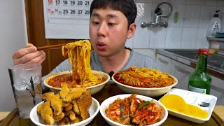 차돌짬뽕 두 그릇은 참 풍요롭다고 생각됩니다 비오고 습한데 얼음소주까지 딱! 끝! 먹방MUKBANG