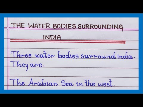 How many bodies of water are surrounding India?