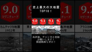 史上最大の大地震ランキング【地震の規模】#地震 #南海トラフ #東日本大震災 #ランキング #shorts