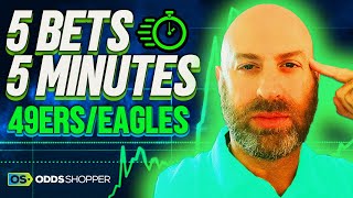 5 Best NFL Bets In 5 Minutes | NFL Playoff Picks & Predictions (49ers vs Eagles NFC Championship)