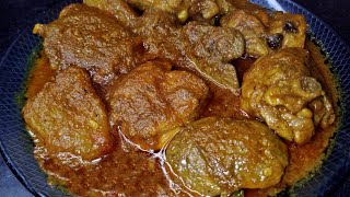 সাধারণ মশলায় আলু দিয়ে মুরগির মাংস | Chicken Kosha Recipe In Bengali I Simple Chicken Curry