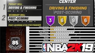 All Attributes & Badges For The Post Scoring Athletic Finisher Build At 85 Overall In NBA 2K19