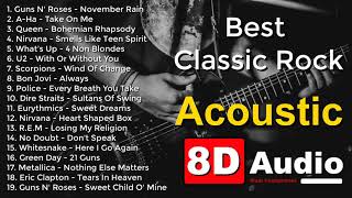 Best Classic Rock Songs Cover Of 80s - 90s | Acoustic Classic Rock - 8D Audio | Audioblaz