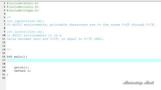 84- C Programming language video Tutorials for Beginner's - iscntrl(),isprint(), function