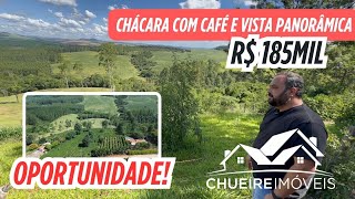 CHÁCARA 1 ALQUEIRE  VISTA PANORÂMICA COM CAFÉ, AREA DE PLANTIO E RIBEIRÃO AO FUNDO R$185 MIL