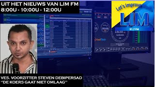 VES.VOORZITTER STEVEN DEBIPERSAD ''DE KOERS GAAT NIET OMLAAG''