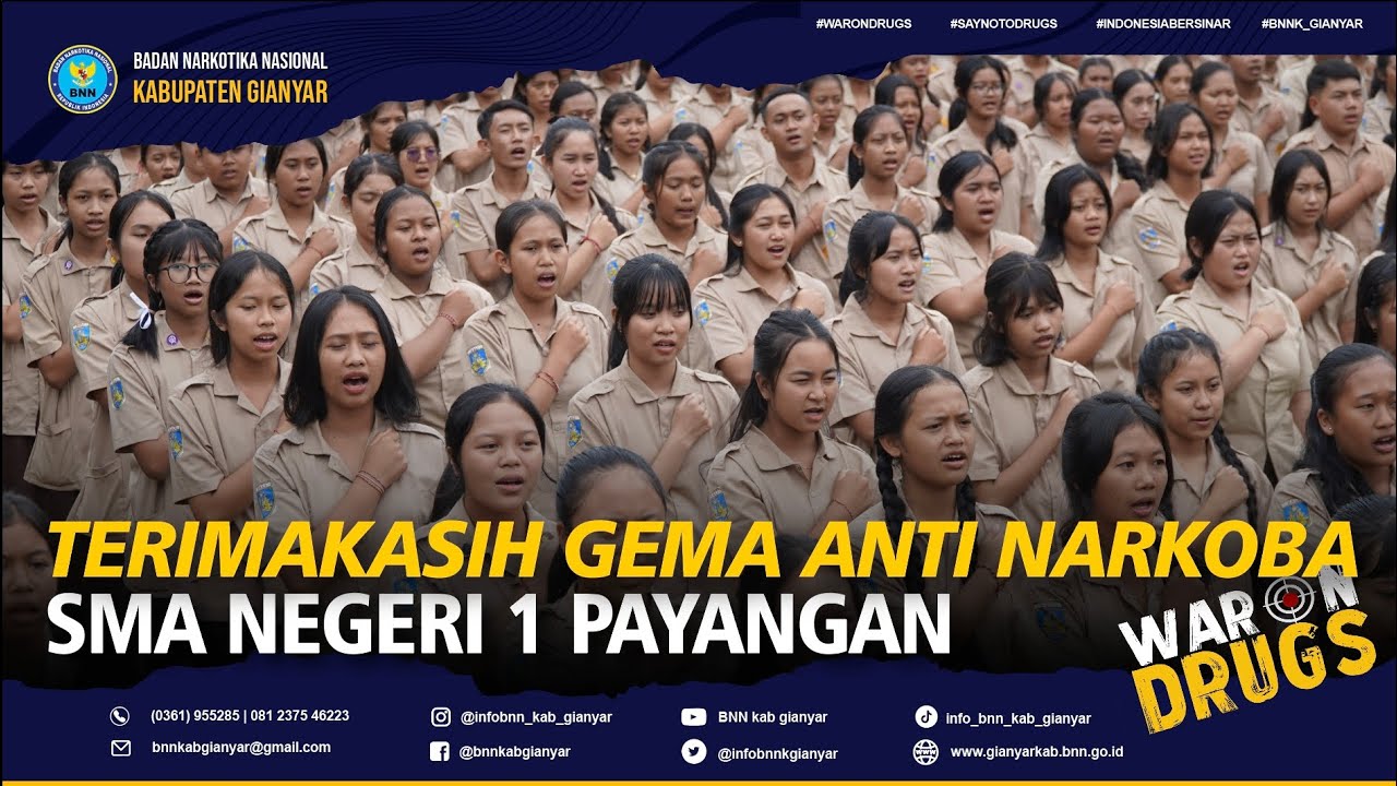 TERIMAKASIH SEMANGAT GEMA ANTI NARKOBA SMA N 1 PAYANGAN - YouTube