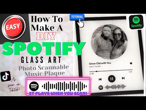 How To Make A SPOTIFY Glass Art WITH A SCAN CODE | Photo Scannable Music | STEP BY STEP | DIY | 2022