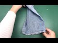 ☘️shorten jeans without sewing machine no cutting required. easy to do