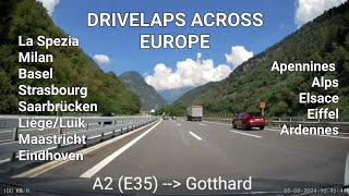 Drivelapse Across Europe - La Spezia, Italy to Eindhoven, the Netherlands