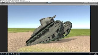 【Unity 3D】Physics Tank Tracks.