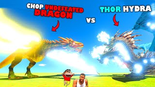 CHOP Making NEW UNDEFEATED DRAGON to Battle THOR HYDRA with SHINCHAN in ANIMAL REVOLT BATTLE SIM