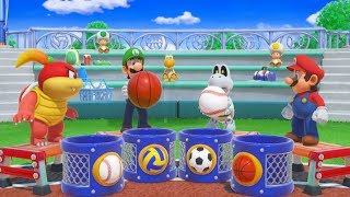 Super Mario Party All Funny Mini Games - Pom Pom vs Dry Bones vs  Super Mario vs Luigi (4 Players)