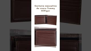 Carteira masculina de couro Tommy Hilfiger - Original