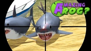 Amazing Frog - SHARK SNIPING - PC Gameplay Part 18 | Pungence