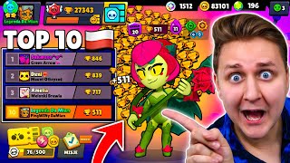 🏆 WBIŁEM TOP 10 POLSKI na CHARLIE NIE WYCHODZĄC Z GRY! 🇵🇱 *+500 PUCHARKÓW NON STOP w BRAWL STARS*