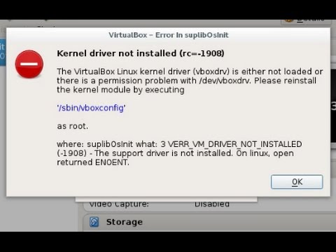Virtualbox on centos 7 - Kernel driver not installed (rc=-1908) Virtualbox on centos 7 - Kernel driver not installed (rc=-1908)