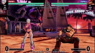 KOF15　チャンピオンvs拳皇　世界１位アンヘルを抑え込むラルフ　ドロレスvsクラークが神試合