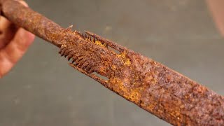 Very Old And Rusty African Spear (zombies killer)👽 making very  unique handle