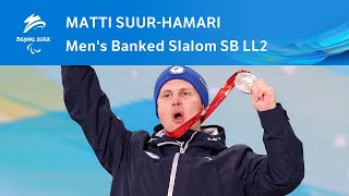 🇫🇮 Matti Suur-Hamari wins🥈in Para Snowboard Men's Banked Slalom SB-LL2 | Beijing 2022