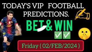 SOCCER TIPS 02 FEBUARY 2024 FOOTBALL PREDICTIONS TODAY | MASKED BETTOR BETTING TIPS #maskedbettor