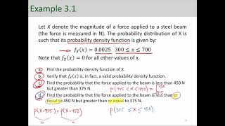 Introduction to Continuous Random Variables - Example 1