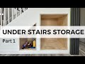 DIY Under Stairs Pull Out Storage | Part 1 - Demo Day | Drywall Removal and Storage Box Build