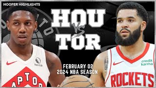 Houston Rockets vs Toronto Raptors  Game Highlights | Feb 2 | 2024 NBA Season