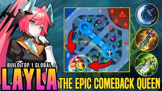 LAYLA THE EPIC COMEBACK QUEEN!! - BUILD TOP GLOBAL LAYLA 2024 ~ MLBB