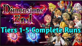 DFFOO GL - Dimensions' End: Entropy, Tiers 1-5 All Complete