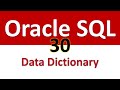 Oracle SQL Developer Tutorial For Beginners   30 - DBA Info   Data Dictionary