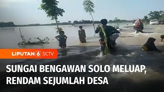 Sungai Bengawan Solo Meluap Akibat Curah Hujan Tinggi | Liputan 6