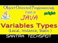 #11 | Java Beginners Tutorial in Tamil  | Types Of Variables | local | Static | Instance
