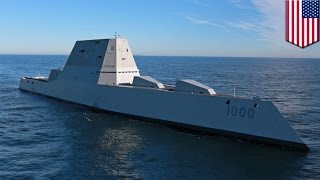 USS Zumwalt: U.S Navy's biggest ever destroyer takes to the open seas for testing - TomoNews