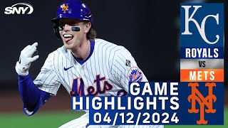 Mets vs Royals (4/12/2024) | NY Mets Highlights | SNY