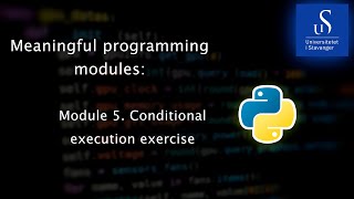 Module 5 Conditional execution exercise