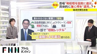 岸田首相「税収増を還元」　経済対策の策定を指示