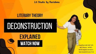 Deconstruction Theory. #ugcnetjrf #english #ugcnetenglish #englishliterature  #literarytheory