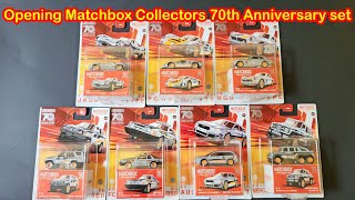 Opening Matchbox 70th Anniversary Matchbox Collectors set