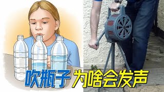 吹瓶子为什么会发声？用边棱振荡原理制作风螺报警器【萌萌战队】