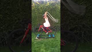 Skipping on rollers.. go on give it a go…. Ruby X #cycling #rollers #shorts